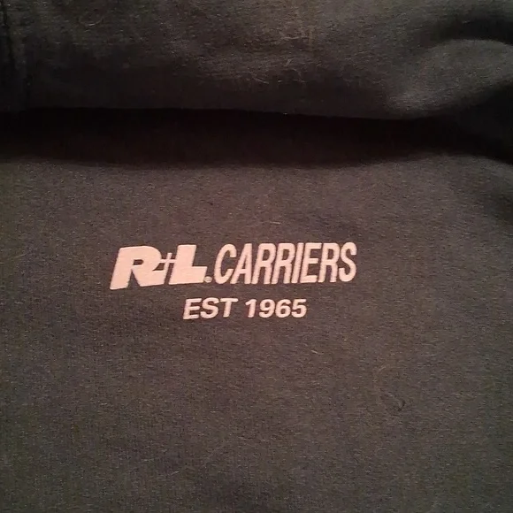 R+L Carriers Size XL, Dark Green Sweatshirt With Hoodie. New - Picture 5 of 9